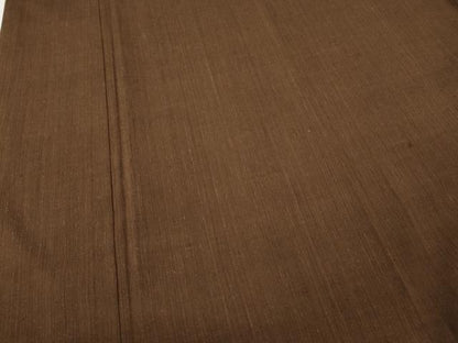 平和屋着物●上質な紬　枯茶色　正絹　逸品　CABK8340ut