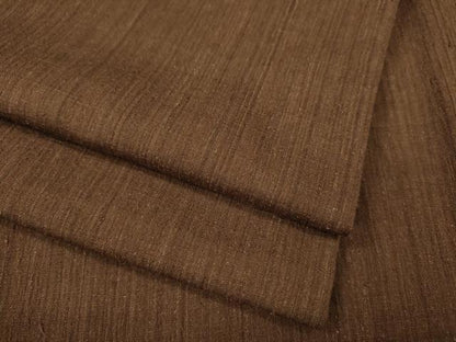 平和屋着物●上質な紬　枯茶色　正絹　逸品　CABK8340ut