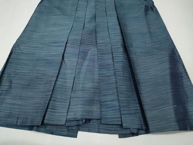 平和屋着物●男性　馬乗り袴　横段霞文　正絹　逸品　CABK8350ut