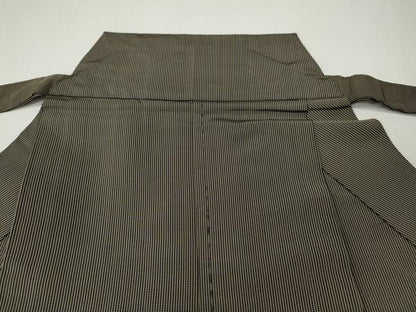 平和屋着物●男性　馬乗り袴　縞　正絹　逸品　CABK8352ut