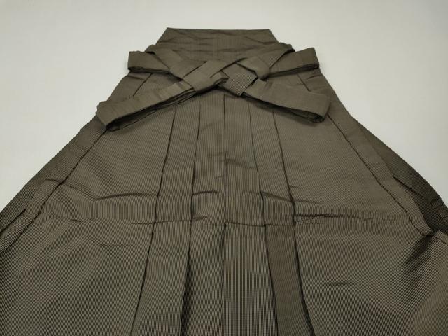 平和屋着物●男性　馬乗り袴　縞　正絹　逸品　CABK8352ut