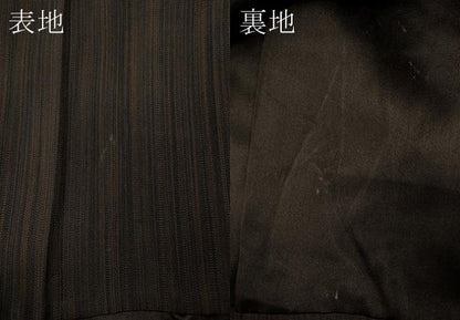 平和屋着物●男性　馬乗り袴　縞　正絹　逸品　CABK8354ut