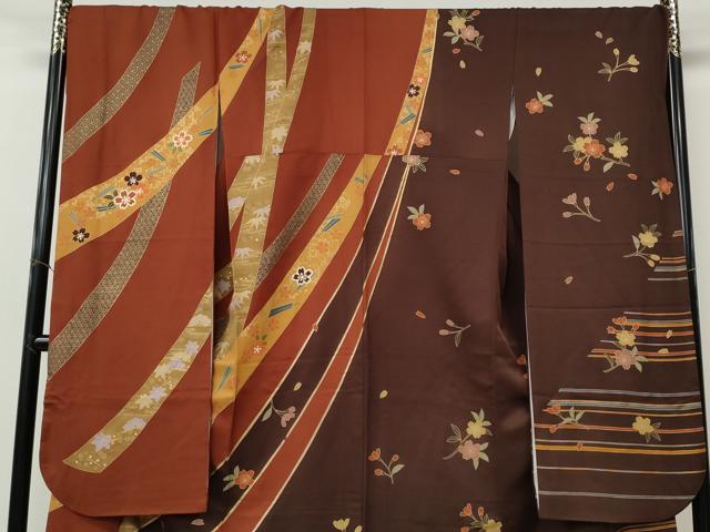 平和屋着物●豪華振袖　駒刺繍　舞花文　金彩　まるやま扱い　正絹　逸品　CABK8362ut
