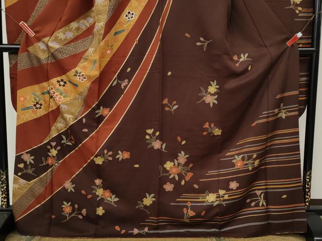 平和屋着物●豪華振袖　駒刺繍　舞花文　金彩　まるやま扱い　正絹　逸品　CABK8362ut