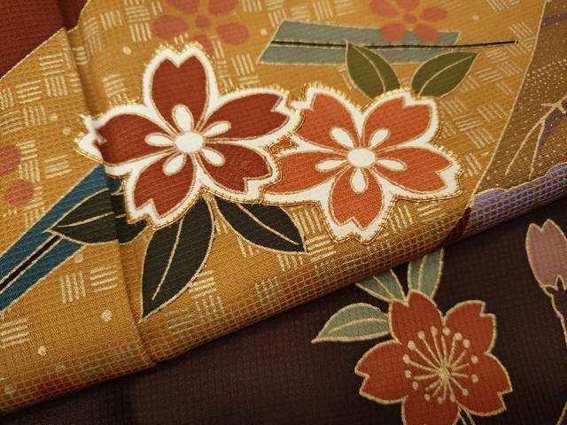 平和屋着物●豪華振袖　駒刺繍　舞花文　金彩　まるやま扱い　正絹　逸品　CABK8362ut