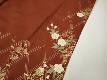 平和屋着物●豪華振袖　駒刺繍　舞花文　金彩　まるやま扱い　正絹　逸品　CABK8362ut