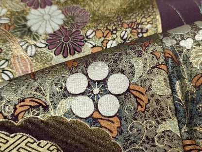 平和屋着物●豪華黒留袖　駒刺繍　吉祥鼓　暈し染め　金銀彩　さが美扱い　正絹　逸品　CABK8366ut
