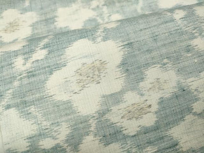 平和屋着物●小千谷紬　枝花文　正絹　逸品　CABK8369ut