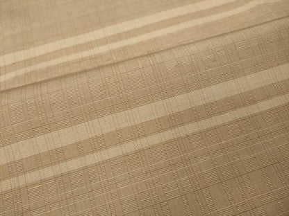 平和屋着物●上質な紬　横段文　正絹　逸品　CABK8372ut