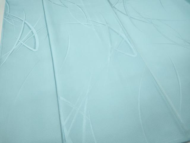 平和屋着物●上質な色無地　草葉地紋　白藍色　正絹　逸品　未使用　CABK8379ut