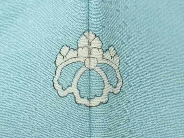 平和屋着物●上質な色無地　草葉地紋　白藍色　正絹　逸品　未使用　CABK8379ut