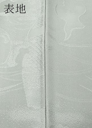 平和屋着物●上質な色無地　陶器芝草地紋　白鼠色　正絹　逸品　CABK8382ut