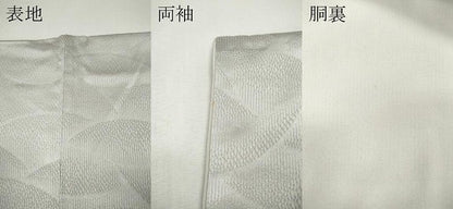 平和屋着物●上質な色無地　青海波地紋　薄梅鼠色　正絹　逸品　CABK8383ut