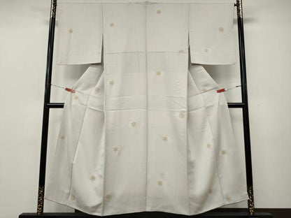 平和屋着物●上質な小紋　雪花文　金彩　さが美扱い　正絹　逸品　CABK8388ut