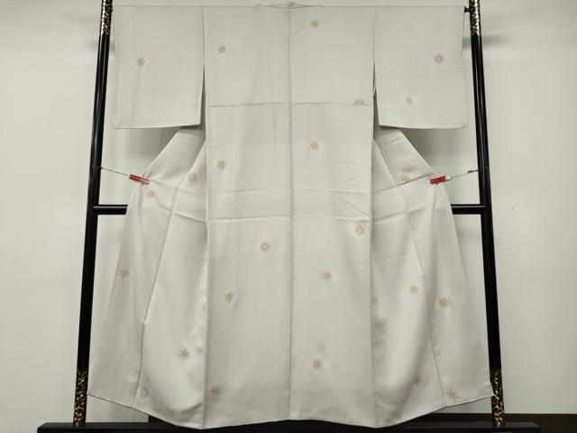 平和屋着物●上質な小紋　雪花文　金彩　さが美扱い　正絹　逸品　CABK8388ut
