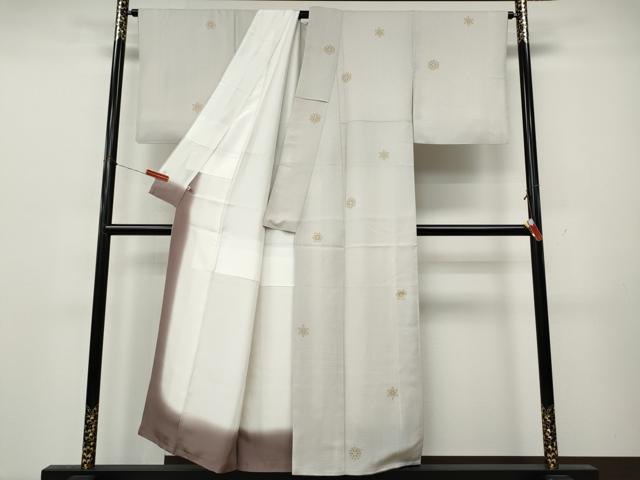 平和屋着物●上質な小紋　雪花文　金彩　さが美扱い　正絹　逸品　CABK8388ut