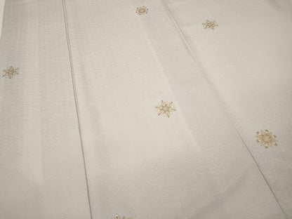 平和屋着物●上質な小紋　雪花文　金彩　さが美扱い　正絹　逸品　CABK8388ut