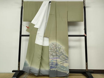 平和屋着物●本加賀友禅作家　白坂幸蔵　色留袖　桜島磯庭園　暈し染め　正絹　逸品　CABK8394ut