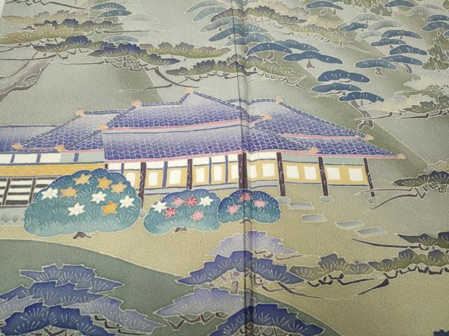 平和屋着物●本加賀友禅作家　白坂幸蔵　色留袖　桜島磯庭園　暈し染め　正絹　逸品　CABK8394ut