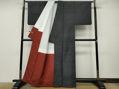 平和屋着物●本場大島紬　やたら織　残糸織　霞文　正絹　逸品　CABK8395ut