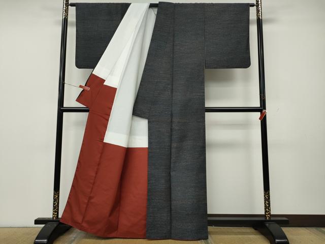 平和屋着物●本場大島紬　やたら織　残糸織　霞文　正絹　逸品　CABK8395ut