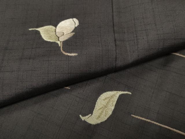 平和屋着物●中国三大刺繍 蘇州刺繍 総刺繍 訪問着 本場縞大島紬 作家物 舞花文 長永織物謹製 証紙付き 正絹 逸品 未使用 CABK8396ut