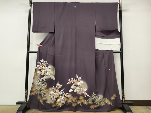 平和屋着物●豪華色留袖　作家物　駒刺繍　松竹梅　暈し染め　金彩　反端付き　正絹　逸品　CABK8398ut