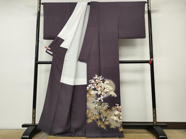 平和屋着物●豪華色留袖　作家物　駒刺繍　松竹梅　暈し染め　金彩　反端付き　正絹　逸品　CABK8398ut