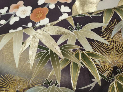 平和屋着物●豪華色留袖　作家物　駒刺繍　松竹梅　暈し染め　金彩　反端付き　正絹　逸品　CABK8398ut