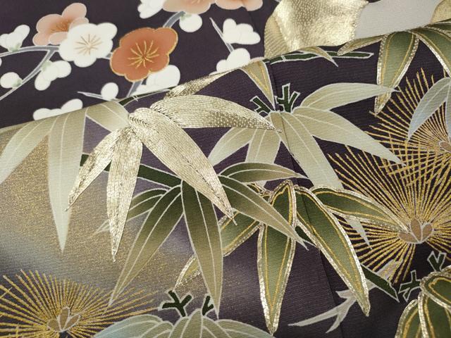 平和屋着物●豪華色留袖　作家物　駒刺繍　松竹梅　暈し染め　金彩　反端付き　正絹　逸品　CABK8398ut