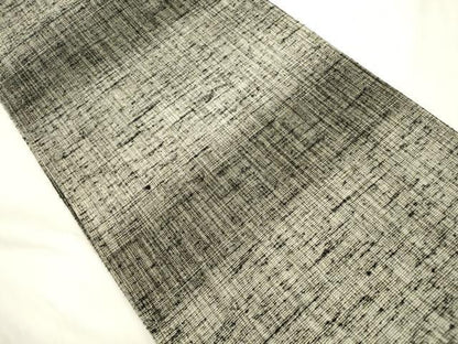 平和屋着物●両面　全通柄袋帯　ふくれ織　幾何学文　金通し地　正絹　逸品　CABK8401dy