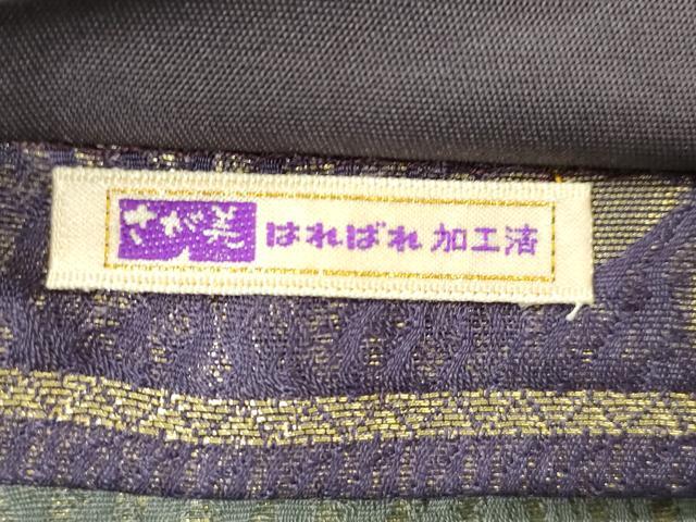 平和屋着物●太鼓柄袋帯　櫛織　舞桜文　金通し地　さが美扱い　正絹　逸品　CABK8406dy
