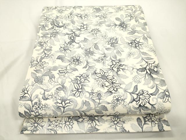平和屋着物●両面　全通柄袋帯　型染め　草花文　金銀糸　正絹　逸品　CABK8408dy