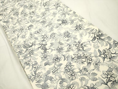 平和屋着物●両面　全通柄袋帯　型染め　草花文　金銀糸　正絹　逸品　CABK8408dy