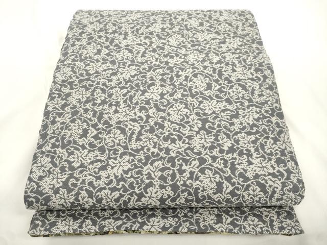 平和屋着物●両面全通　六通柄袋帯　草花文　金銀糸　正絹　逸品　CABK8409dy