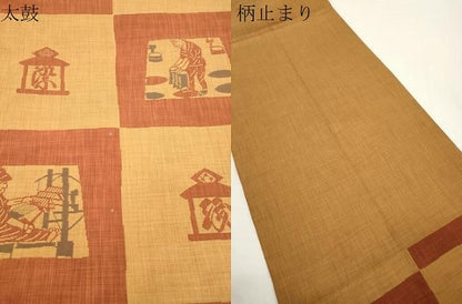平和屋着物●名門木屋太　今河織物　六通柄袋帯　市松文様　正絹　逸品　CABK8425dy