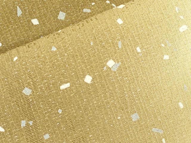 平和屋着物●九寸名古屋帯　霞文　金通し地　正絹　逸品　CABK8439dy