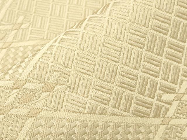 平和屋着物●本場筑前博多織　八寸名古屋帯　幾何学文　正絹　逸品　CABK8445dy