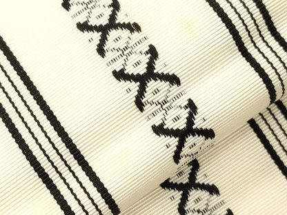 平和屋着物●本場筑前博多織　八寸名古屋帯　献上　一重帯　正絹　逸品　CABK8447dy