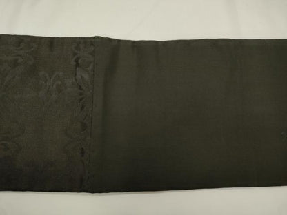 平和屋着物●アンティーク　大正ロマン　九寸名古屋帯　幾何学花文　黒地　金彩　正絹　逸品　CABK8448dy