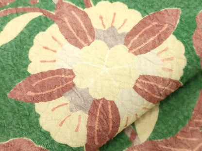 平和屋着物●全通柄九寸名古屋帯　ふくれ織　花鳥文　正絹　逸品　CABK8449dy