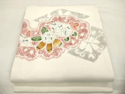 平和屋着物●塩瀬　九寸開き名古屋帯　辻が花　正絹　逸品　CABK8454dy