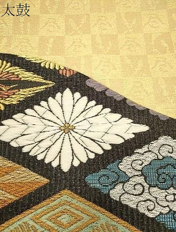 平和屋着物●創業280年　誉田屋源兵衛　九寸名古屋帯　菱双鶴花文　金銀糸　正絹　逸品　CABK8460dy