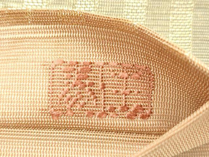 平和屋着物＊老舗織元　泰生織物　夏物　太鼓柄袋帯　花鳥文　金糸　正絹　逸品　CABK8474dy