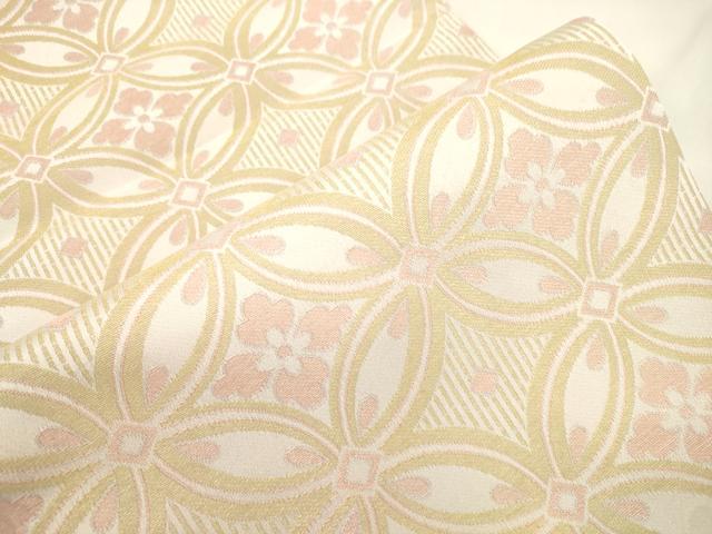 平和屋着物●H・L（アッシュエル）　HENRI-LUC CHAPUIS　全通柄袋帯　七宝花紋　金糸　未使用　CABK8475dy