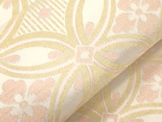 平和屋着物●H・L（アッシュエル）　HENRI-LUC CHAPUIS　全通柄袋帯　七宝花紋　金糸　未使用　CABK8475dy