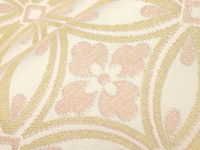 平和屋着物●H・L（アッシュエル）　HENRI-LUC CHAPUIS　全通柄袋帯　七宝花紋　金糸　未使用　CABK8475dy