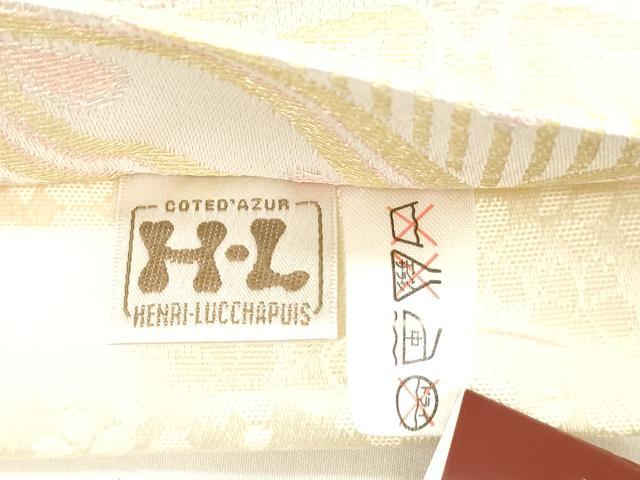 平和屋着物●H・L（アッシュエル）　HENRI-LUC CHAPUIS　全通柄袋帯　七宝花紋　金糸　未使用　CABK8475dy