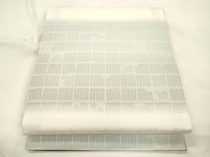 平和屋着物●両面　全通柄袋帯　紬地　墨流し文様　やまと誂製　正絹　逸品　未使用　CABK8477dy