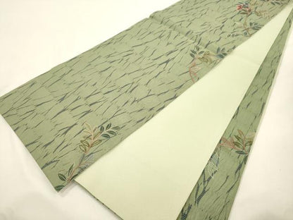 平和屋着物●銀座もとじ　中国三大刺繍　相良刺繍　総刺繍　太鼓柄袋帯　竜巻絞り　南天文　金糸　正絹　逸品　CABK8482dy